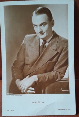 Carte postala, Willi Forst, actor, scenarist, regizor de film, producător de film și c&amp;acirc;ntăreț austriac, 1903-1980 foto