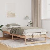 vidaXL Cadru de pat cu m&acirc;neri de transport Maro 80 x 220 cm