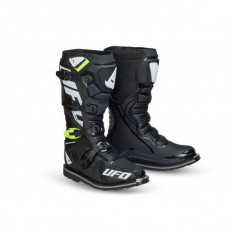 MBS Cizme Motocross / Enduro UFO Plast OBSIDIAN, Culoare negru/alb, marimea 48, Cod Produs: BO006K48