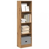Bibliotecă, stejar artizanal, 40x24x143 cm, lemn prelucrat