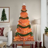VidaXL Brad de Crăciun decorativ, maro ceruit, 180 cm, lemn pin masiv