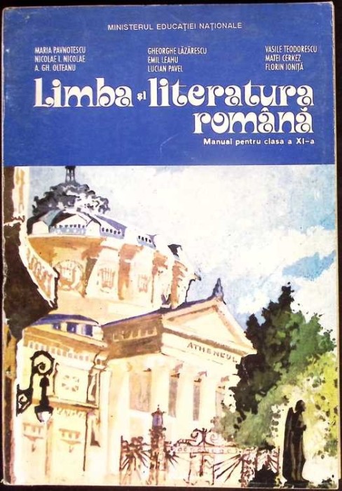 LIMBA SI LITERATURA ROMANA, MANUAL PENTRU CLASA A XI-A-MARIA PAVNOTESCU SI COLAB.-281942