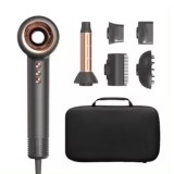 Uscator Profesional Lansam Pro LS6001, cod culoare Gri Auriu, 5 accesorii incluse si geanta , 5 trepte de caldura, 4 trepte de viteza,