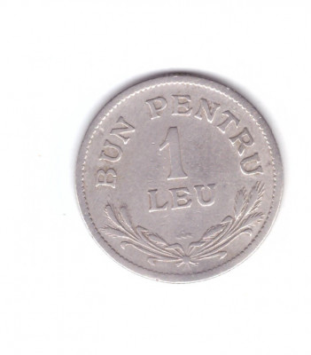 Moneda 1 leu 1924 Poissy, stare relativ buna, curata foto