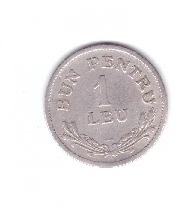 Moneda 1 leu 1924 Poissy, stare relativ buna, curata