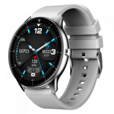 Smartwatch iHunt Watch 6 Titan Silver, 1.28 Full Touch, Termometru, Ritm cardiac, Saturatie oxigen, Tensiune arteriala, Calorii, IP67