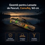 Geantă pentru Lansete de Pescuit, Camuflaj, 165 cm