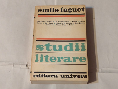 EMILE FAGUET - STUDII LITERARE foto