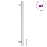 Manere de dulap, 5 buc., argintiu, 224 mm, otel inoxidabil