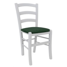 Scaun Paesana - cadru alb - stofa E57 - verde