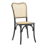 Cumpara ieftin Scaun Zozele ratan natural pe lemn negru 45x51x88 cm
