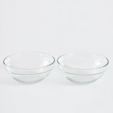 Set 2 boluri din sticla 12.5 cm