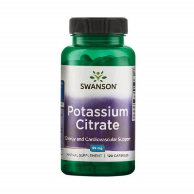 Potassium Citrate 99 miligrame 120 capsule Swanson foto