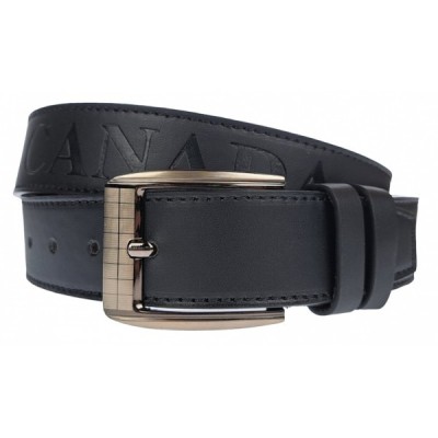 Curea barbati, casual, latime 3.9cm, NEGRU, piele eco - CK115N foto