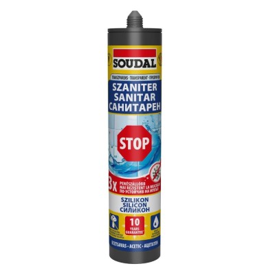 Silicon sanitar Soudal Stop, transparent, 280 ml foto