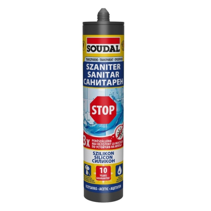 Silicon sanitar Soudal Stop, transparent, 280 ml