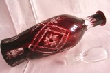 STICLA DIN CRISTAL COLORAT RUBIN - DECANTOR BAUTURA 28 CM