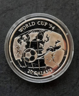 20 Dalasis &amp;quot;World Cup 1994&amp;quot;, Gambia - Proof - G 4280 foto