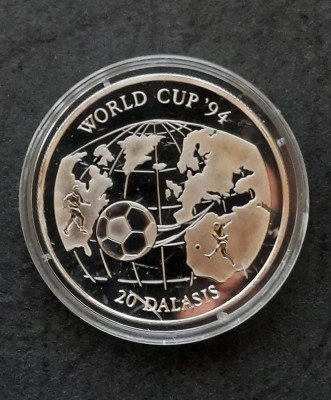 20 Dalasis &amp;quot;World Cup 1994&amp;quot;, Gambia - Proof - G 4280 foto