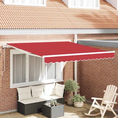 vidaXL Cortina Retractabilă 300 x 250 cm Roșu foto