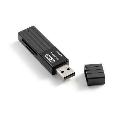 Cititor Card USB XO Design DK05A, SD - microSD, Negru foto
