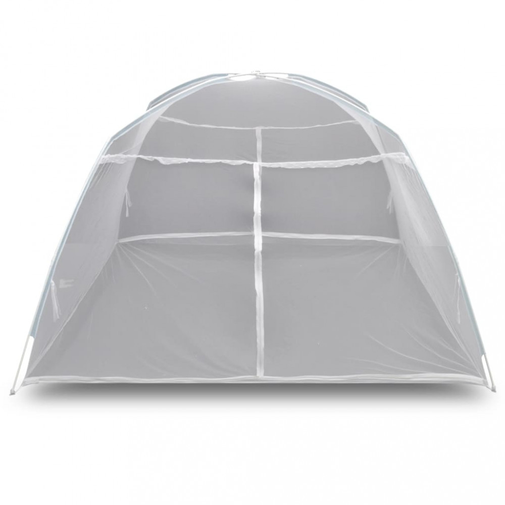 VidaXL Cort camping, alb, 200x120x130 cm, fibră de sticlă | Okazii.ro