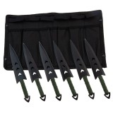 Cumpara ieftin Set sase cutite de aruncat DEPOX&reg;, Army Fury, otel inoxidabil, 16.5 cm, negru