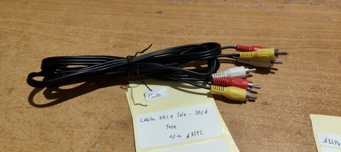 Cablu 3RCA Tata - RCA Tata 1.5m #A5592