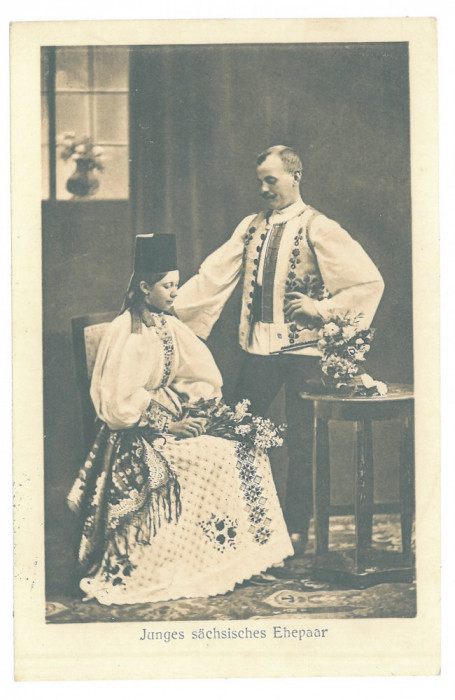 4724 - SIBIU, ETHNIC FAMILY, Romania - old postcard, CENSOR - used - 1916