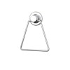 Suport din metal triunghi pentru prosop, prindere mecanica sau cu ventuza, crom lucios, Z18167, 160 mm