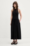 Abercrombie &amp; Fitch rochie culoarea negru, midi, evazată, KI159-5488