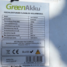 Panou Fotovoltaic Semiflexibil 120W GreenAkku GA-F120S.SP Livrare gratuita!