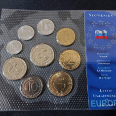 Seria completata monede - Slovenia 9 monede 1993-2003