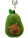Breloc Capibara de Plus cu mosor care iese din Avocado