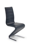 Scaun dining, cadru metal, pentru spatii rezidentiale si comerciale, 45x58x99cm, piele artificiala, negru si alb