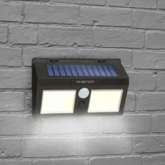 Lampa Proiector de Perete cu Detector de Mi?care, 3 LED-uri COB Rotative, Panou Solar de Capacitate Mare foto