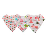 Set 3 bavete tip bandana din bumbac, Lorelli