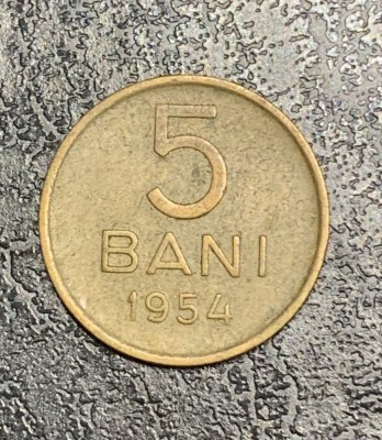 Moneda 5 bani 1954 RPR foto