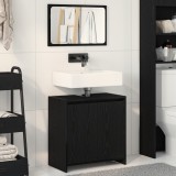 vidaXL Dulap de Baie cu Oglindă Stejar Negru 60x33x61cm Lemn Ingineresc