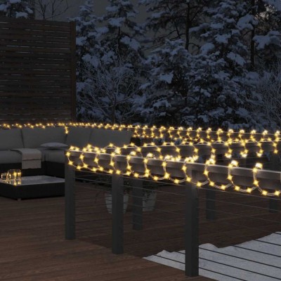 vidaXL Cablu luminos cu 240 LED-uri, alb cald, 10 m, PVC 343307 foto