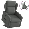VidaXL Fotoliu rabatabil cu ridicare pe verticală, gri &icirc;nchis, textil