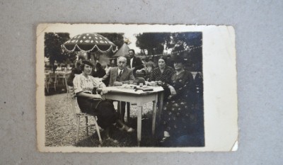 &amp;quot;Terasa la Gheraiesti Bacau&amp;quot; fotografie originala 1937 foto