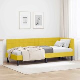 vidaXL Cadru de pat colțar cu headboard Galben 80 x 200 cm Catifea