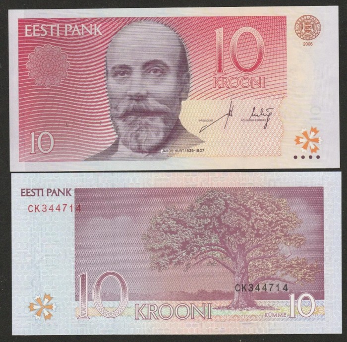 !!! ESTONIA - 10 KROONI 2006 - P 86 - UNC // NU TRIMIT PRIN CURIER
