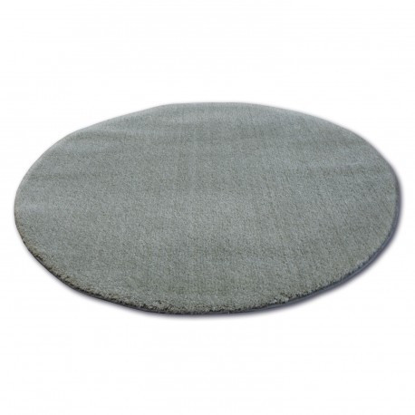 Covor rotund Shaggy Micro verde, cerc 100 cm