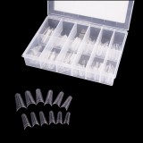 Tipsuri dIn gel pentru extinderea unghiilor, forma &bdquo;balerină medie&rdquo;, 240 buc.