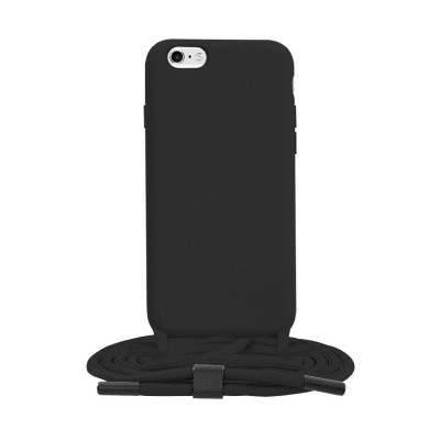 Husa pentru iPhone 6/ 6S, Techsuit Crossbody Lanyard, Black foto