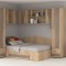 Dormitor Tineret Colt S, Sonoma-Trufe 187x51 247x200 cm