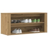 vidaXL Banchetă pantofar stejar artizanal 100x35x45 cm, lemn prelucrat