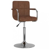 Cumpara ieftin Scaun de bucătărie, maro, material textil